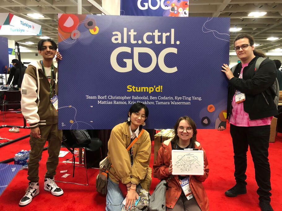 Team Borf at GDC (not pictured: Mattais Ramos and Tamara Waserman).