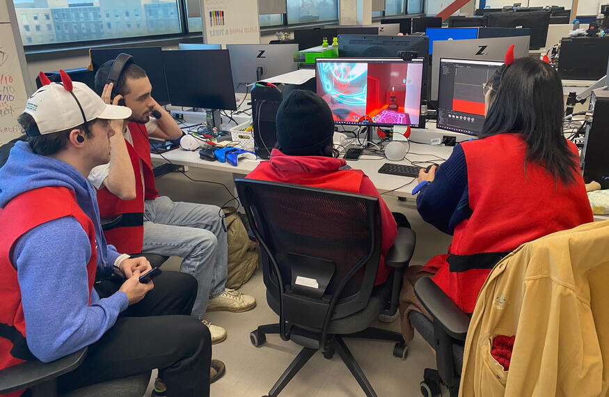 Team playtesting.