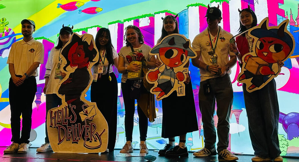 Team Ginkgo and our team advisor (Ericka Evans) at the Level Up Showcase after winning 3rd place.