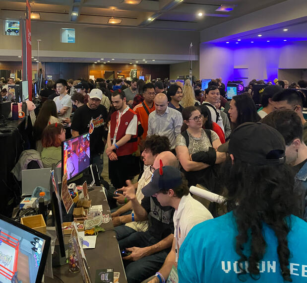 Hell's Delivery booth at the Level Up Showcase.